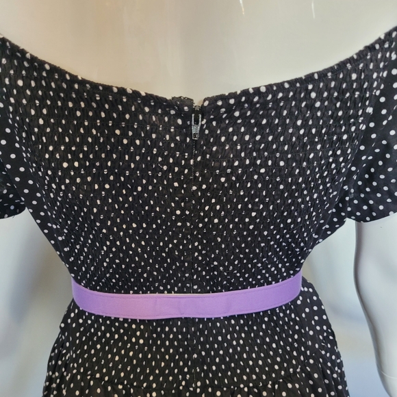 Unique Vintage Polka Dot Swing Dress, VGUC, Size 2X - Picture 6 of 10